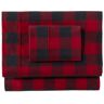 Heritage Chamois Flannel Sheet Collection, Plaid Rustic Red/Charcoal Twin L.L.Bean