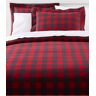 Heritage Chamois Flannel Comforter Cover Collection, Plaid Rustic Red/Charcoal L.L.Bean