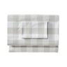 280-Thread-Count Pima Cotton Percale Sheet Set, Check White/Vapor Gray Full, Cotton/Cotton Yarns L.L.Bean