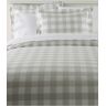 280-Thread-Count Pima Percale Comforter Cover Collection, Check White/Vapor Gray King, Cotton/Cotton Yarns L.L.Bean