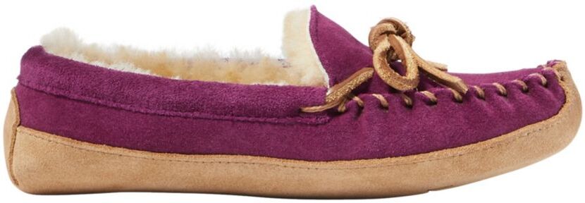 Kids' Wicked Good Sheepskin Shearling Lined Slippers Plum Grape 13, Suede Leather/Sheepskin L.L.Bean