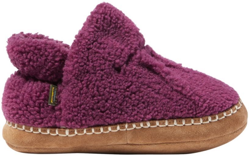 Kids' Cozy Slipper Booties Plum Grape 12-13, Suede Leather L.L.Bean