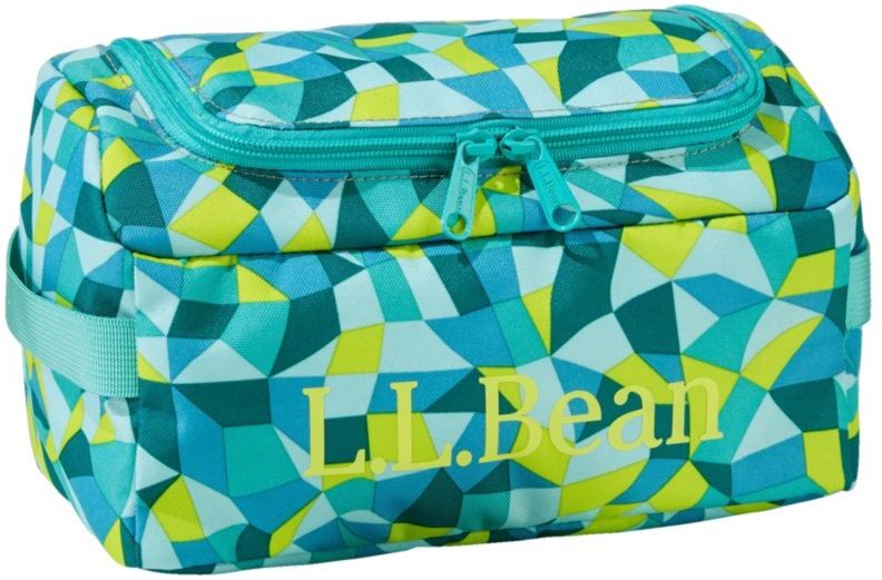 Kids' Personal Organizer Dopp Kit - Toiletry Bag Citron Geo, Polyester L.L.Bean