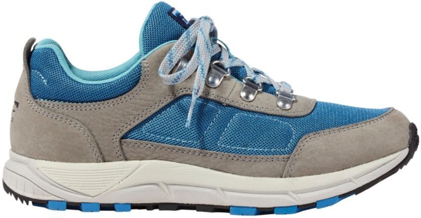 Women's Mountain Classic Trail Hiking Shoes, Ventilated Gray Pebble/Marine Blue 6(B), Leather/Rubber L.L.Bean