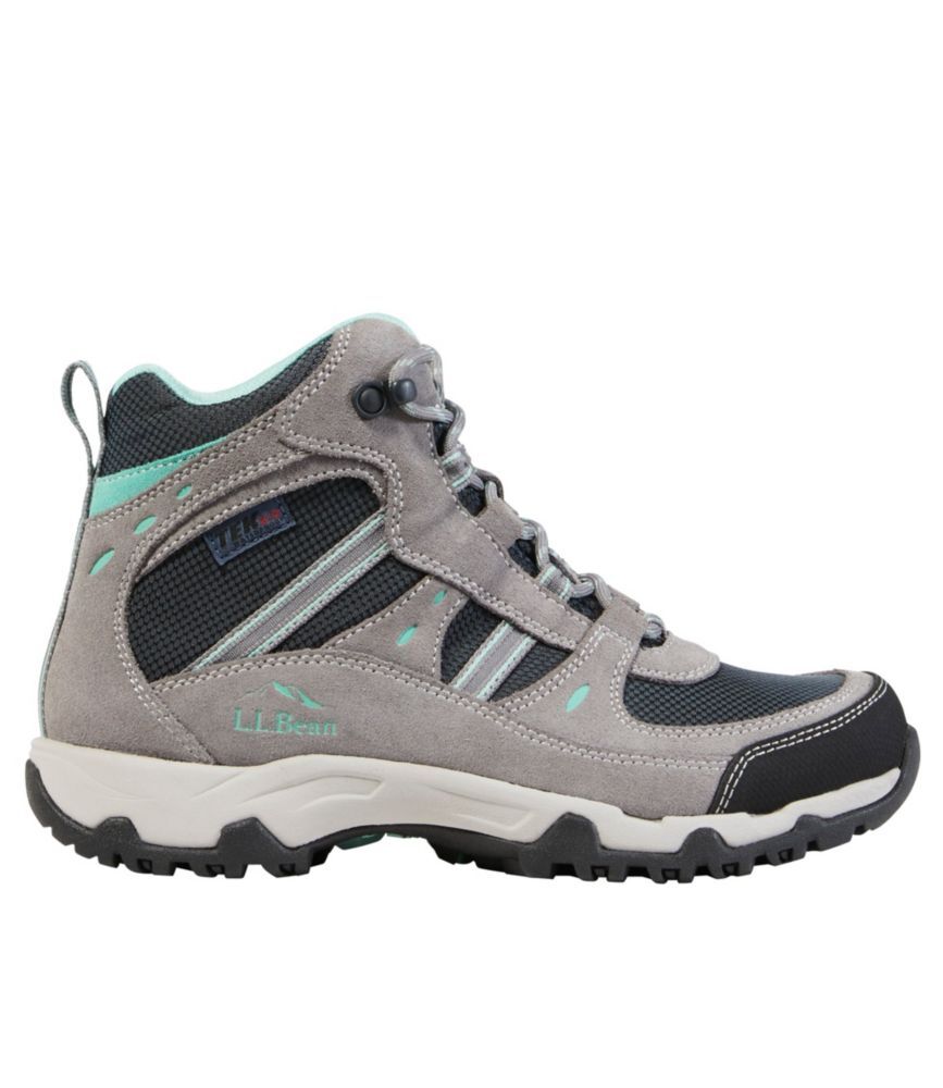 Women's Trail Model 4 Hiking Boots Frost Gray/Vintage Indigo 8.5(D), Suede Leather/Rubber L.L.Bean