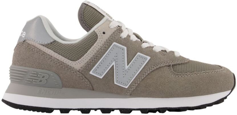 Women's New Balance 574V3 Walking Shoes Grey/White 6(B), Suede Leather/Rubber/Nylon