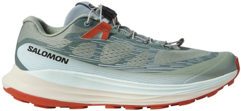 Women's Salomon Ultra Glide 2 Trail Running Shoes Lily Pad/Bleached Aqua/Hot Sauce 8.5(B), Rubber