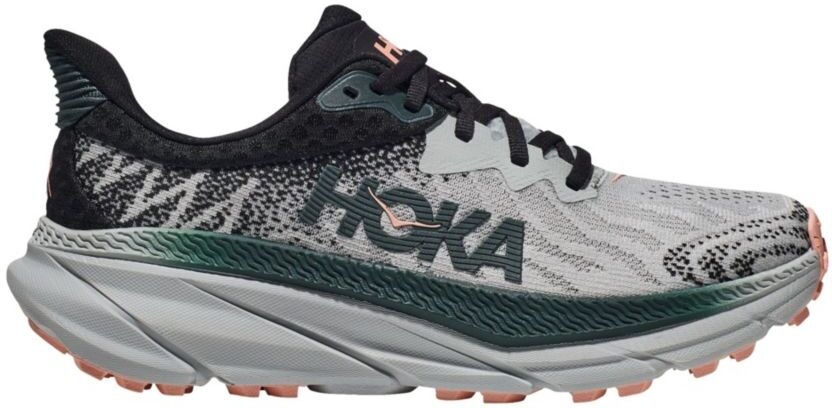 Women's HOKA Challenger ATR 7 Running Shoes Harbor Mist/Spruce 6.5(B), Rubber/Eva Foam