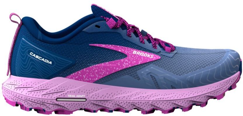 Women's Brooks Cascadia 17 Trail Running Shoes Navy/Purple/Violet 11(B), Rubber/Plastic