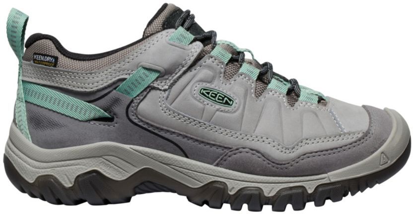 Women's Keen Targhee IV Waterproof Trail Hiking Shoes Alloy/Granite Green 8.5(B), Leather