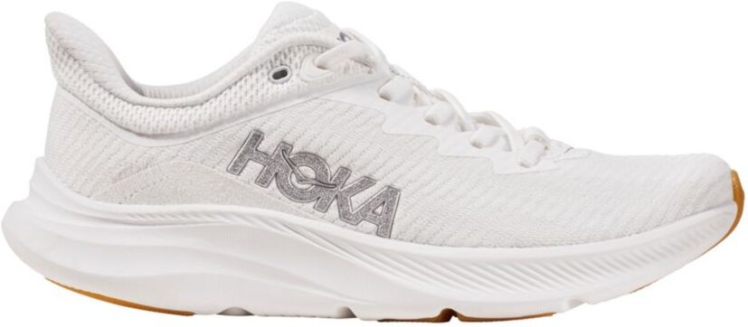 Women's HOKA Solimar Running Shoes White/White 8.5(B), Rubber