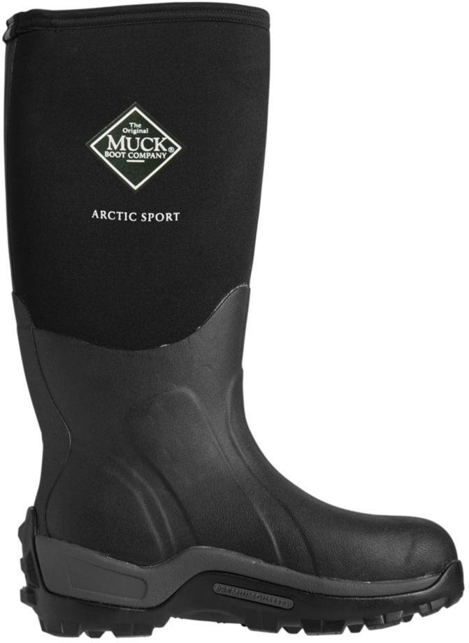 Men's Arctic Sport Muck Boots, High-Cut Black 8(D), Rubber/Neoprene