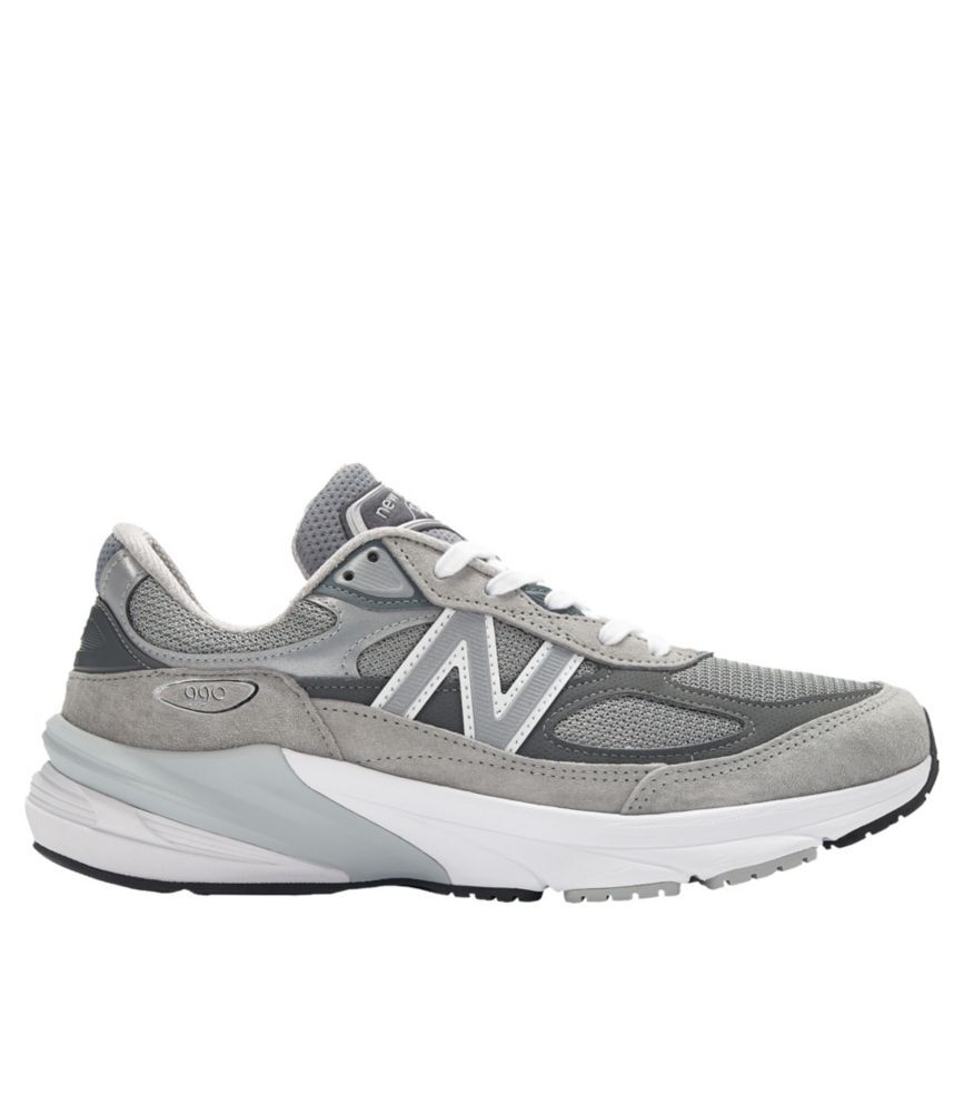 Men's New Balance 990V6 Running Shoes Grey/Grey 11(D), Leather/Rubber
