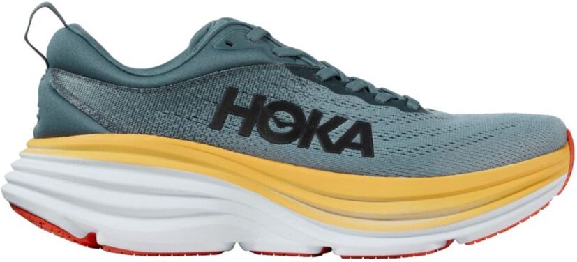 Men's HOKA Bondi 8 Running Shoes Goblin Blue/Mountain Spring 8(D), Rubber