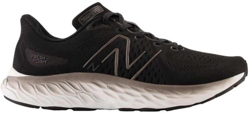 Men's New Balance Fresh Foam Evoz V3 Running Shoes Black/Silver Metallic 10(D), Rubber