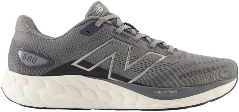 Men's New Balance 680V8 Running Shoes HarborGrey/Magnet/DkSilverMetallic 11.5(D), Rubber