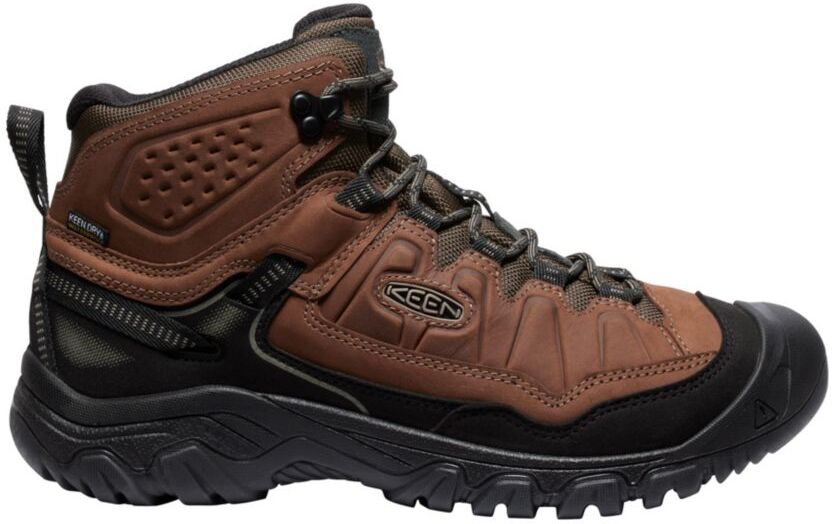 Men's Keen Targhee IV Mid Waterproof Hiking Boots Bison/Black 8.5(D), Leather