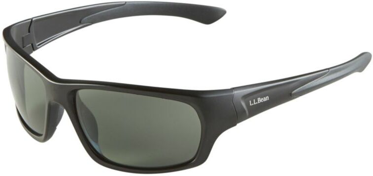 Adults' L.L.Bean Pocket Water Polarized Sunglasses Matte Black/Smoke Medium-Large, Rubber/Nylon