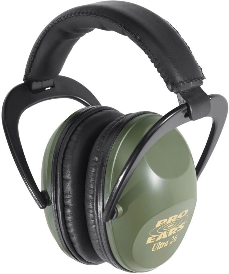 Pro Ears Ultra 26 Earmuffs Green, Leather