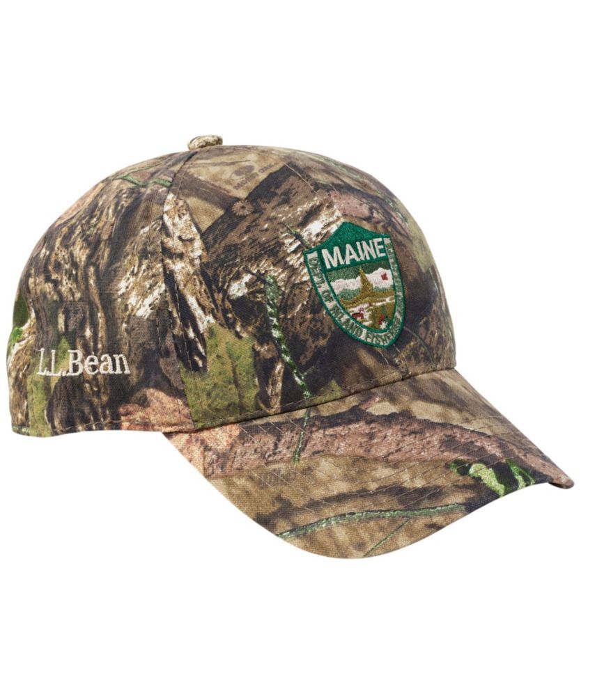 Adults' Maine Inland Fisheries and Wildlife Camouflage Baseball Hat, Jumping Deer Mossy Oak Break-Up Country OSFA, Cotton L.L.Bean