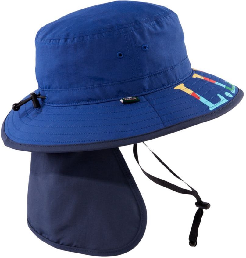 Kids' L.L.Bean Sun Shade Bucket Hat Indigo Ink/Nautical Navy Medium, Synthetic Nylon