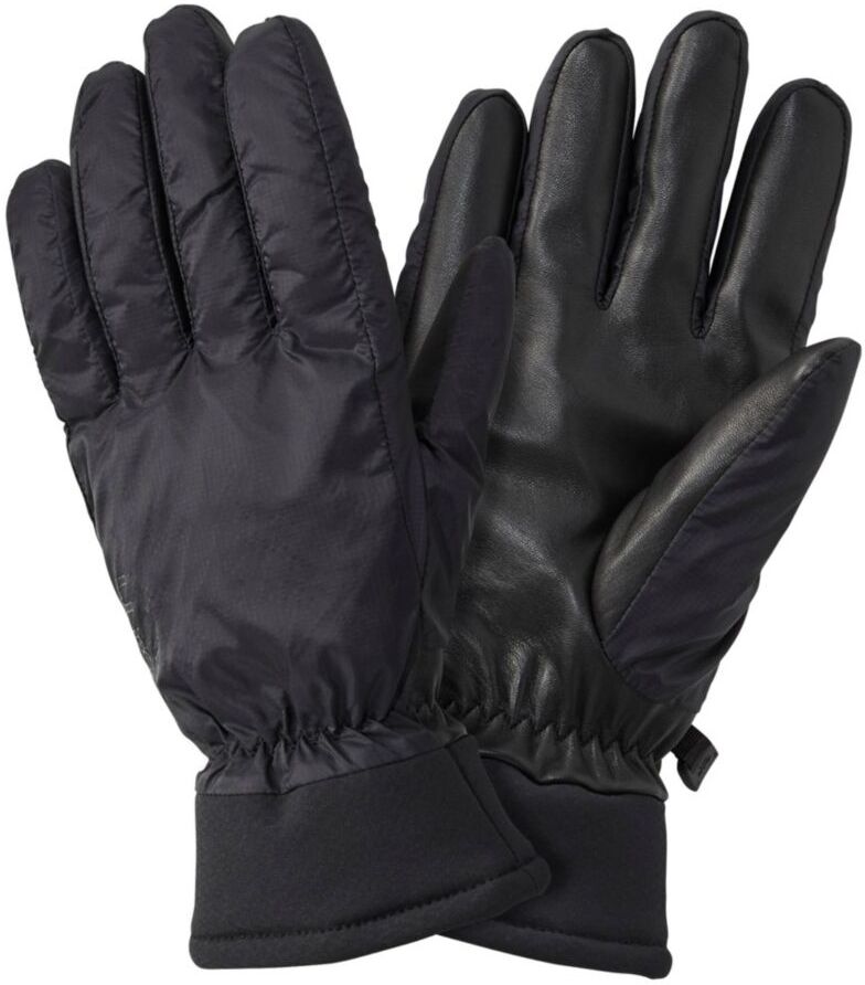 Men's Waterproof 650 Down Gloves Black Large, Synthetic/Nylon/Leather L.L.Bean