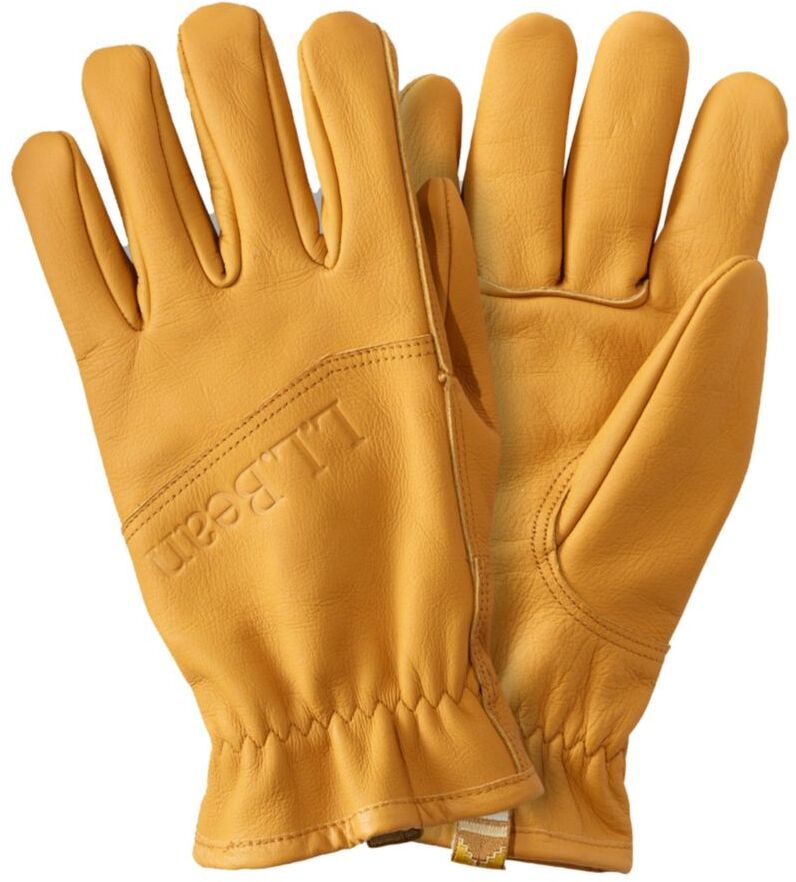 Adults' L.L.Bean Uninsulated Utility Gloves Tan Large, Leather