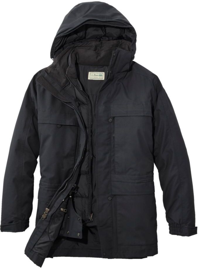 Men's Maine Warden's 3-in-1 Parka, with GORE-TEX Black Medium, Synthetic/Nylon L.L.Bean