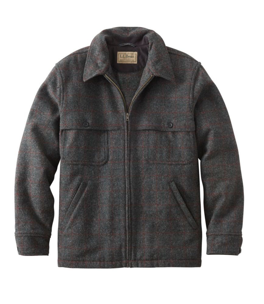 Men's Maine Guide Zip-Front Jac-Shirt, Plaid Malone Extra Large, Wool/Nylon L.L.Bean