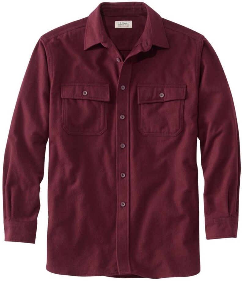 Men's Chamois Shirt, Slightly Fitted Deep Wine XXL, Flannel L.L.Bean