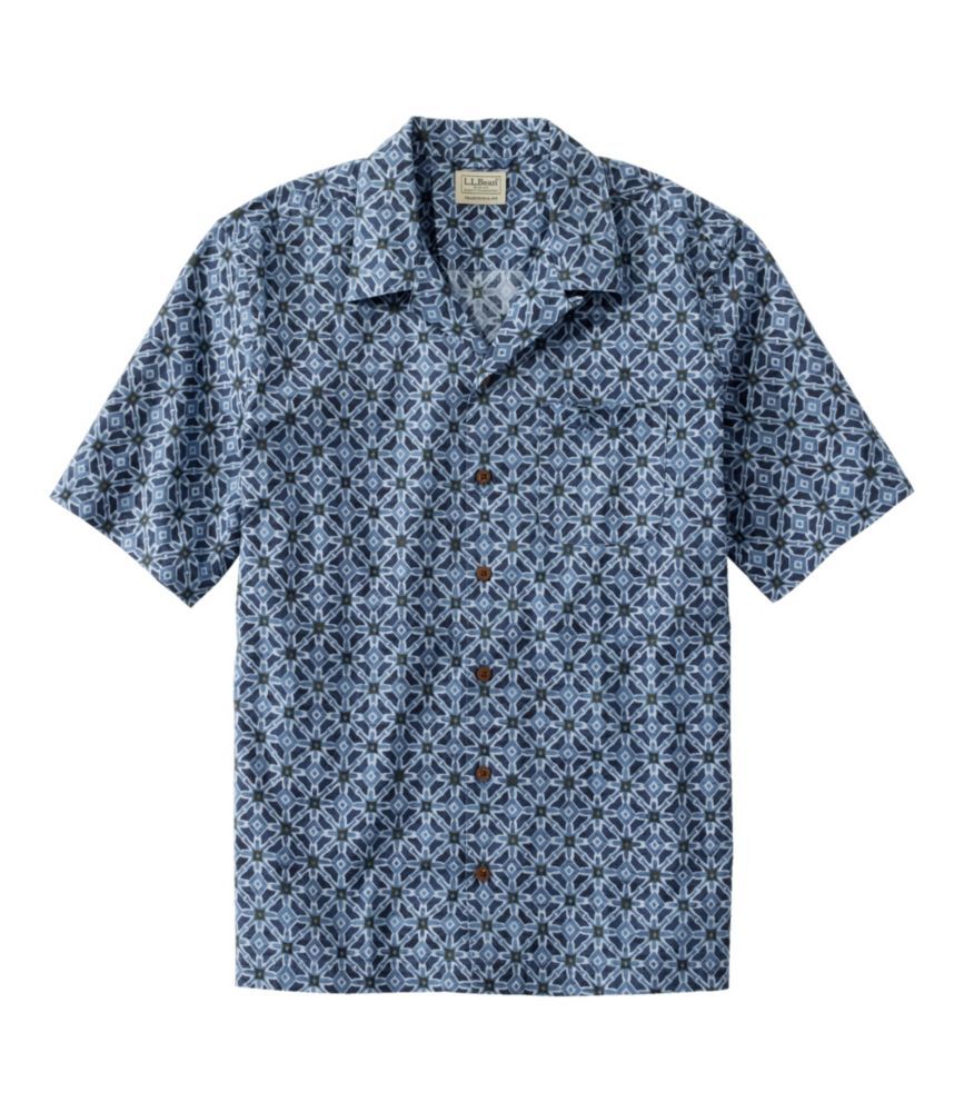 Men's Tropics Shirt, Short-Sleeve Print Mariner Geo XXL, Cotton L.L.Bean