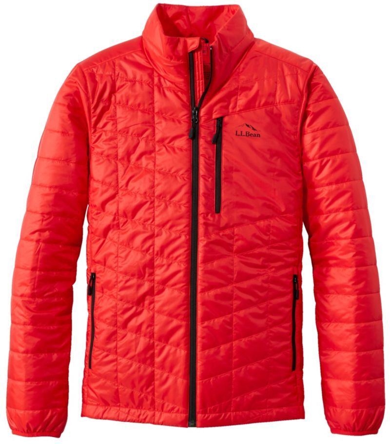 Men's PrimaLoft Packaway Jacket Vibrant Red Medium, Synthetic L.L.Bean