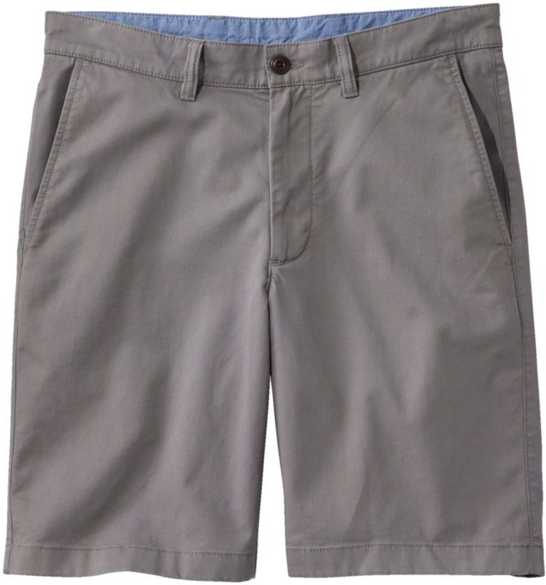 Men's Lakewashed Stretch Khaki Shorts, 9" Federal Gray 33, Cotton L.L.Bean