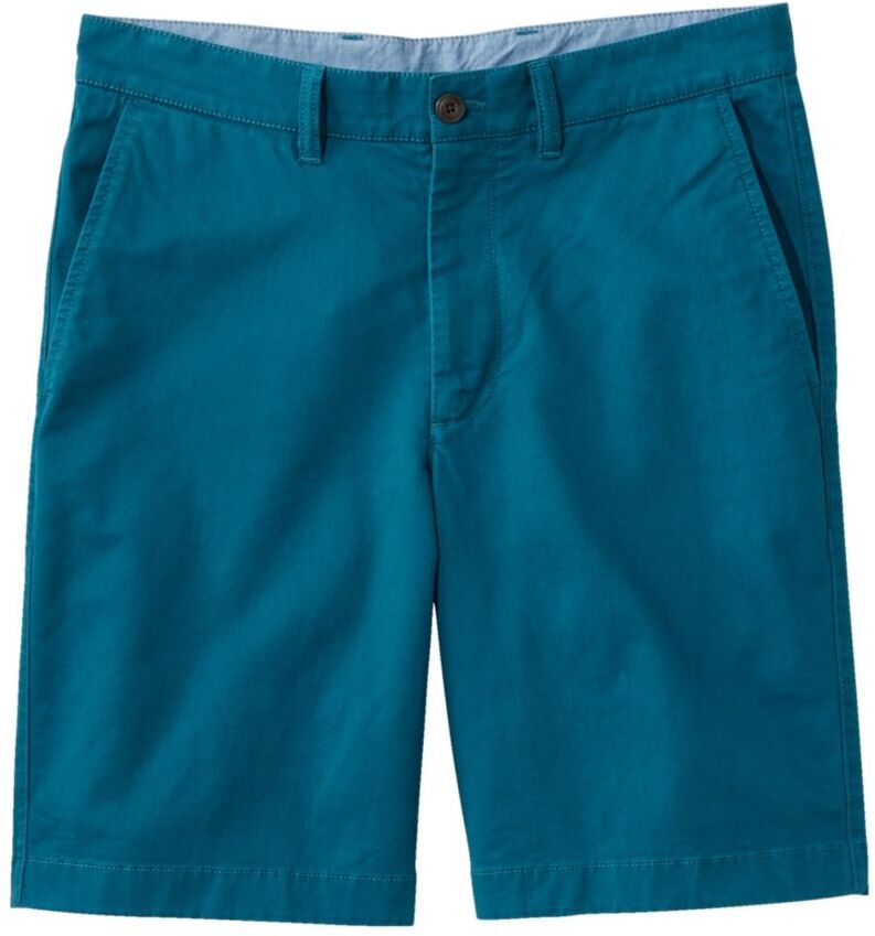 Men's Lakewashed Stretch Khaki Shorts, 9" Deepwater Blue 33, Cotton L.L.Bean