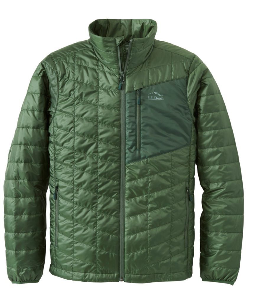 Men's PrimaLoft Packaway Jacket Rain Forest/Deep Balsam Medium, Synthetic L.L.Bean