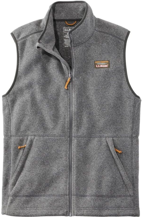 Men's Mountain Classic Fleece Vest Charcoal Heather Large L.L.Bean