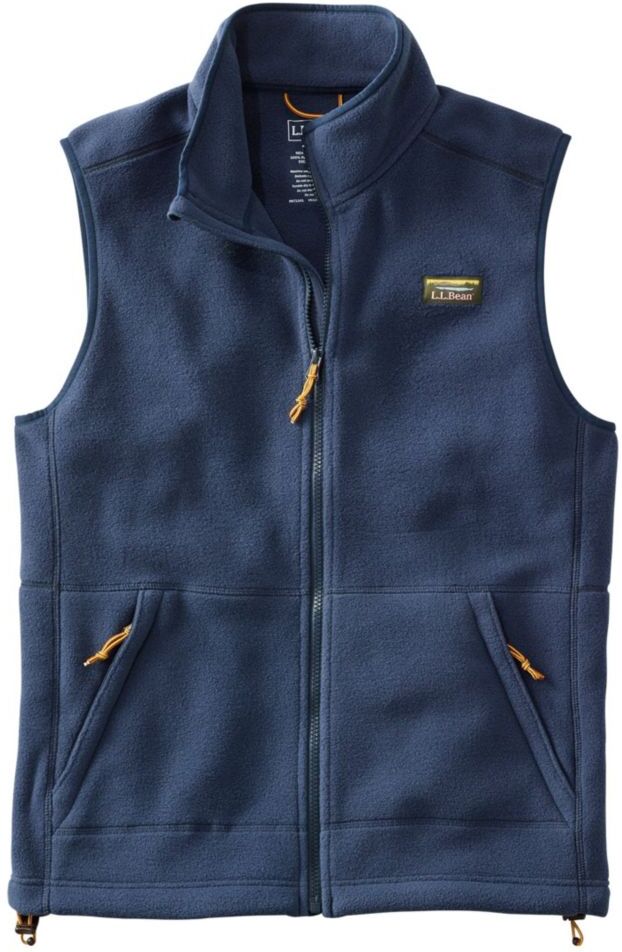 Men's Mountain Classic Fleece Vest Nautical Navy Large L.L.Bean