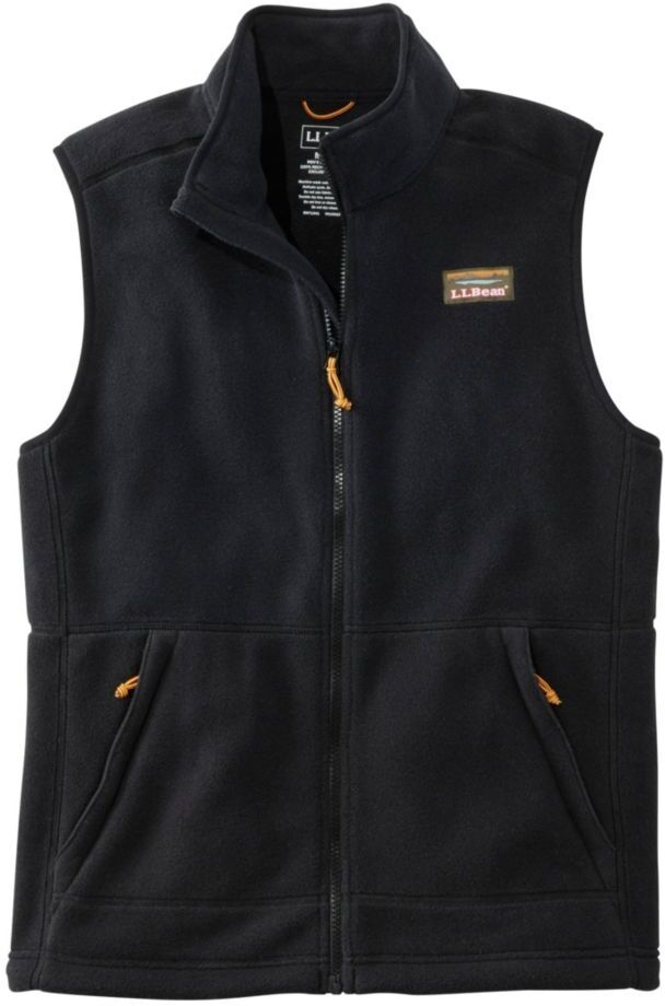 Men's Mountain Classic Fleece Vest Black Large L.L.Bean