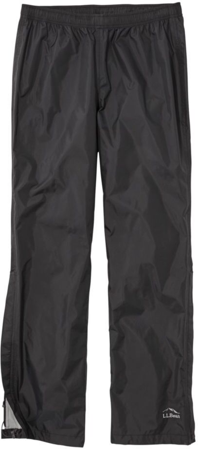 Men's Trail Model Rain Pants Black Large, Synthetic/Nylon L.L.Bean