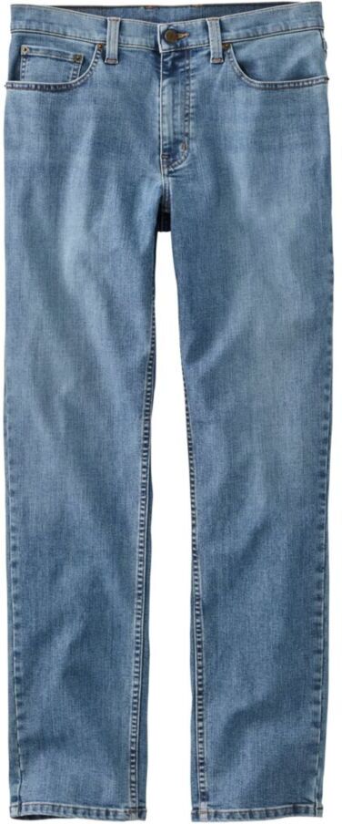 Men's BeanFlex Jeans, Standard Athletic Fit, Straight Leg Faded 32x32, Denim Cotton Blend L.L.Bean