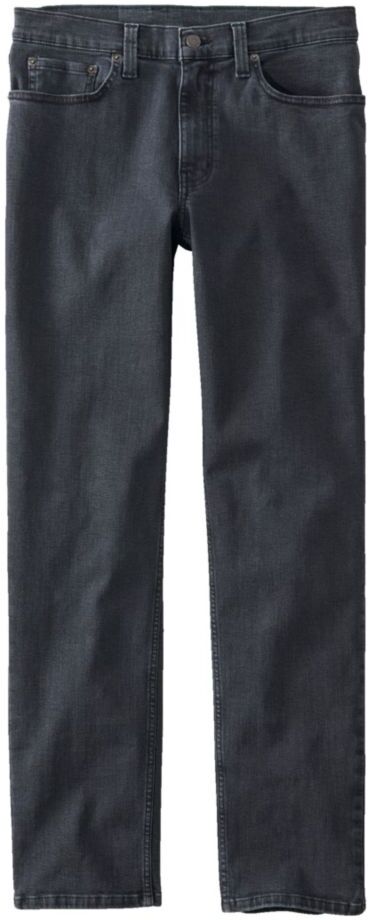 Men's BeanFlex Jeans, Standard Athletic Fit, Straight Leg Faded Black 42x29, Denim Cotton Blend L.L.Bean