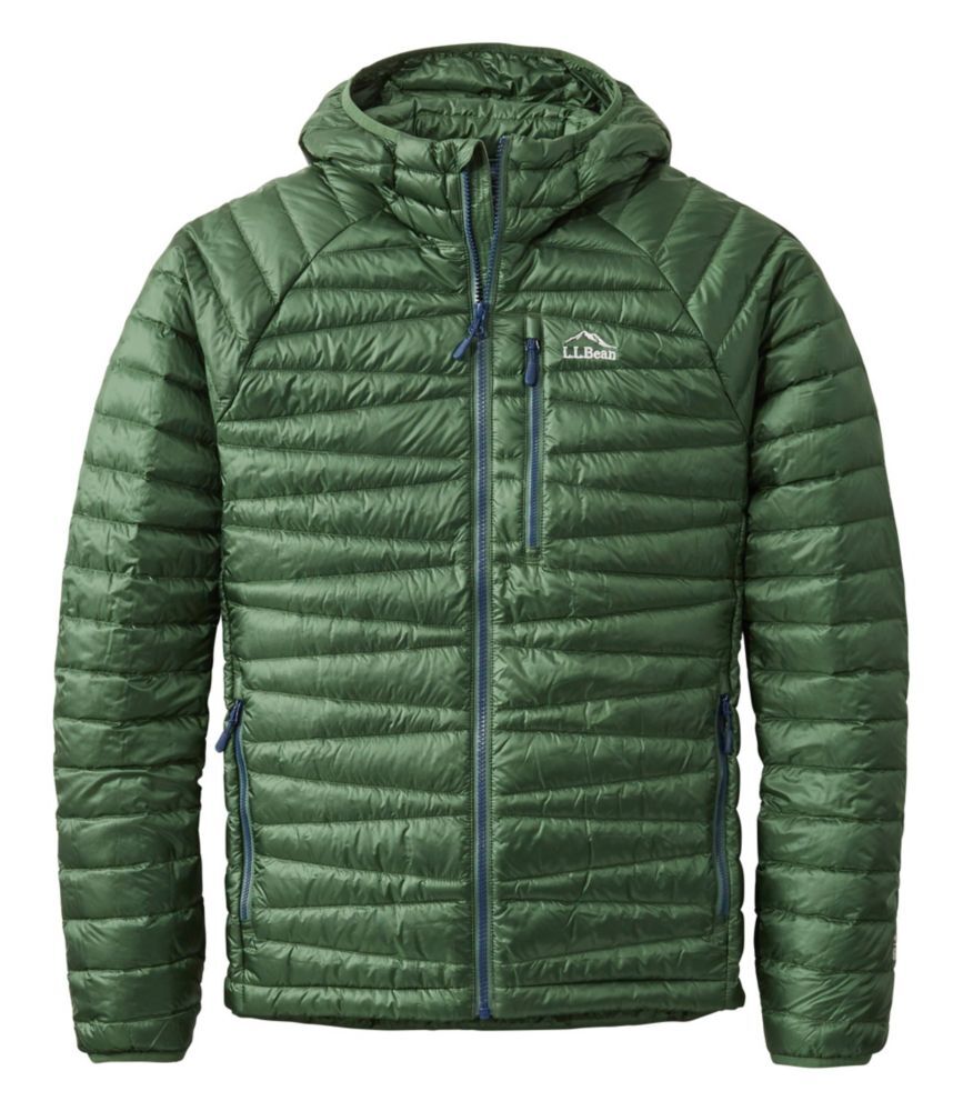 Men's Ultralight 850 Down Sweater Hooded Jacket Rain Forest XXL, Synthetic/Nylon L.L.Bean