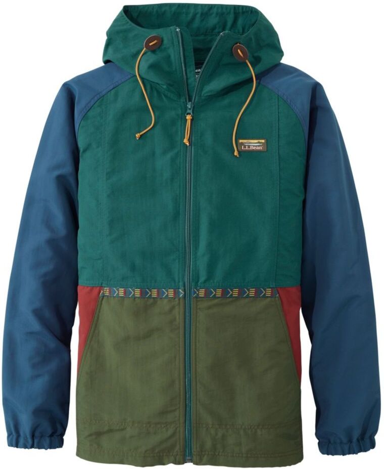 Men's Mountain Classic Jacket, Multi Color Spruce/Tuscan Olive Large, Synthetic/Nylon L.L.Bean