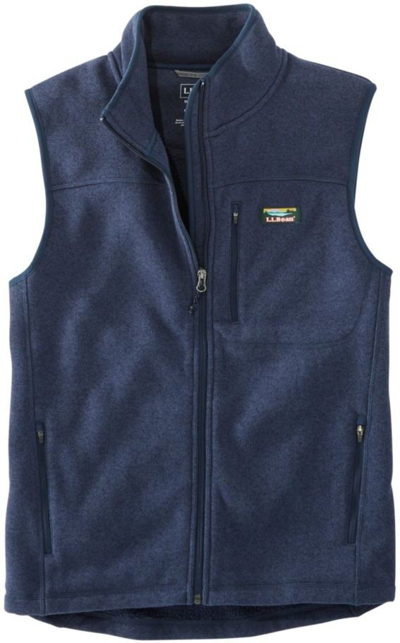 Men's Sweater Fleece Vest Bright Navy Large, Synthetic Fleece L.L.Bean