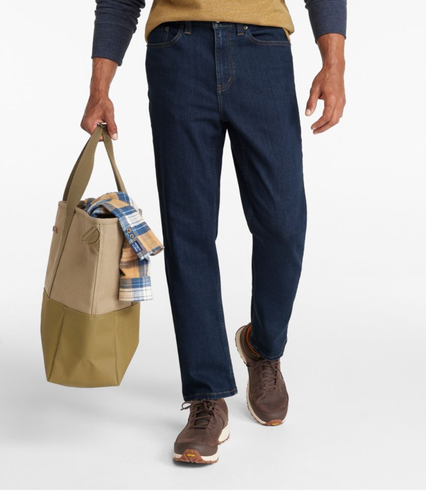 Men's BeanFlex Jeans, Classic Fit, Straight Leg Dark Indigo 36x34, Denim Cotton Blend L.L.Bean