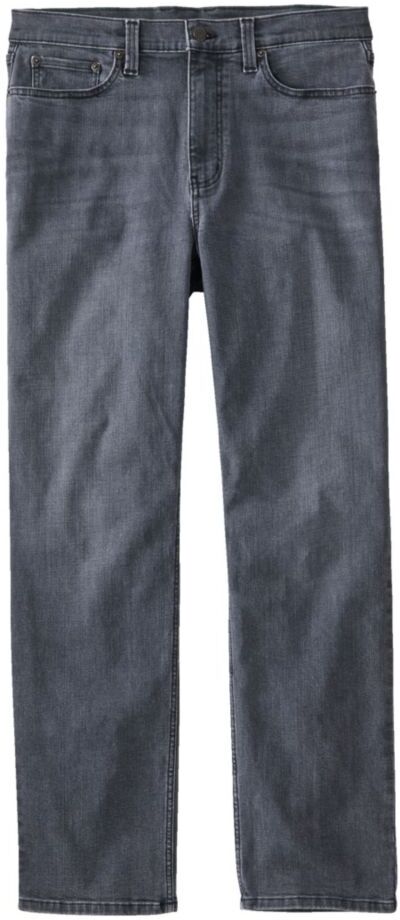 Men's BeanFlex Jeans, Classic Fit, Straight Leg Gray Wash 33x29, Denim Cotton Blend L.L.Bean