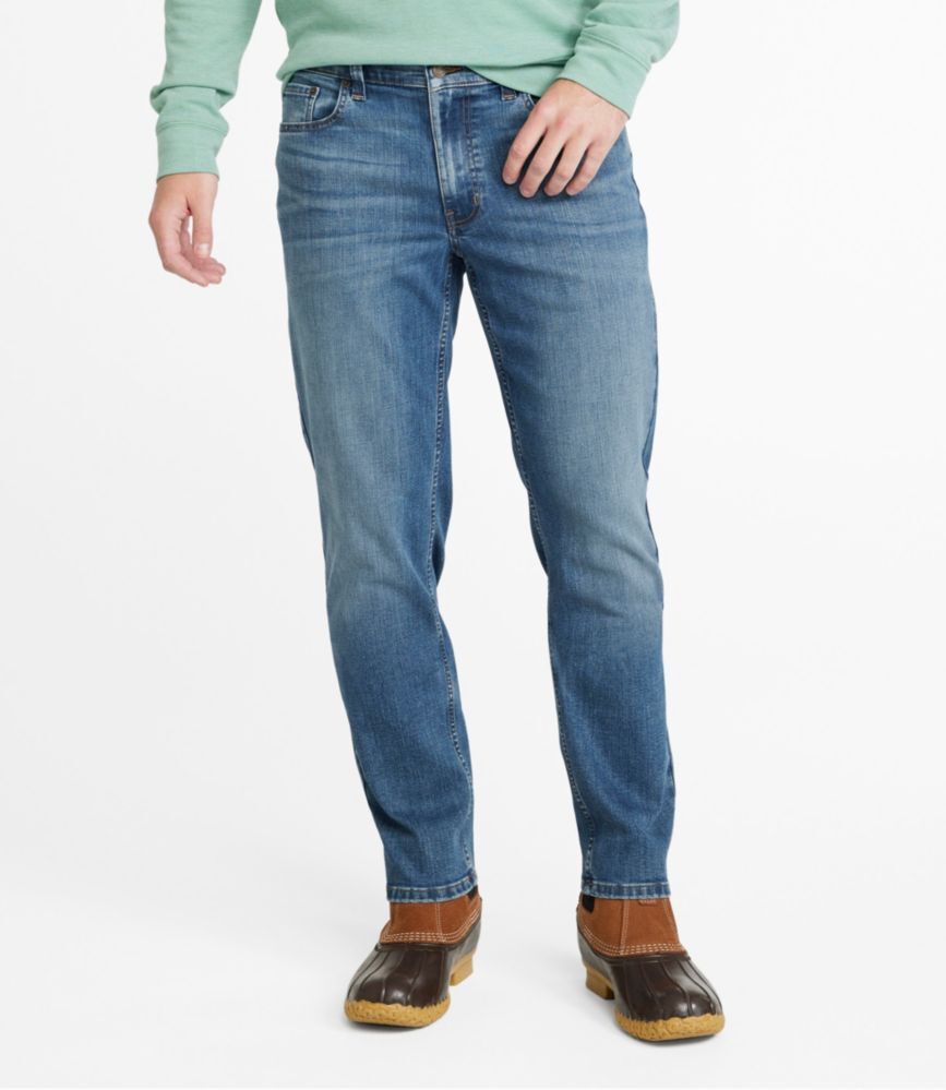 Men's BeanFlex Jeans, Slim Fit, Straight Leg Medium Wash 32x32, Denim Cotton Blend L.L.Bean