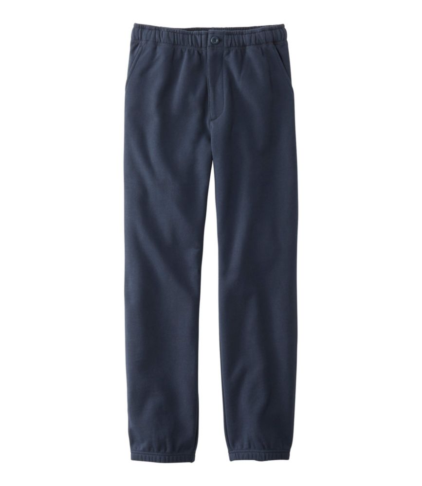 Men's Athletic Sweats, Zip-Fly Sweatpants with Internal Drawstring Navy XXL, Cotton L.L.Bean