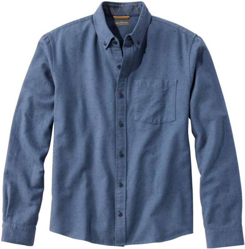 Men's Signature Donegal Woven Shirt, Long-Sleeve Vintage Indigo XXL, Twill Flannel L.L.Bean