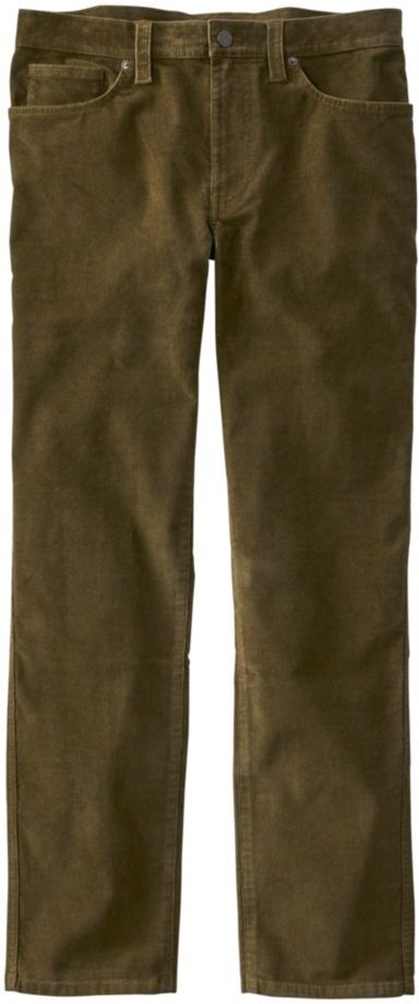 Men's BeanFlex Corduroy Pants, Five-Pocket, Standard Fit, Straight Leg Antique Olive 30x30, Cotton Blend Corduroy L.L.Bean